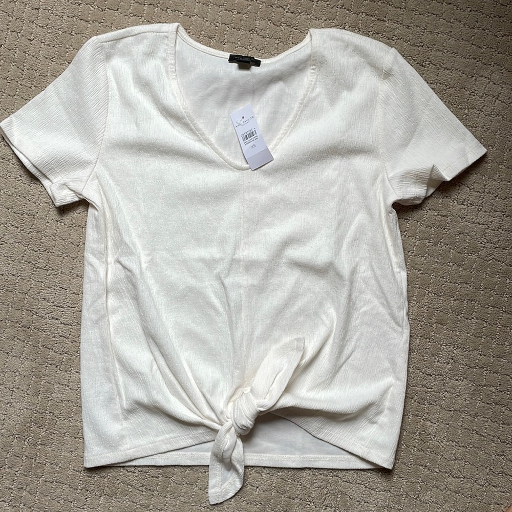 Ann Taylor Tie Waist Shirt